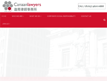 Tablet Screenshot of canaanlawyers.com.au